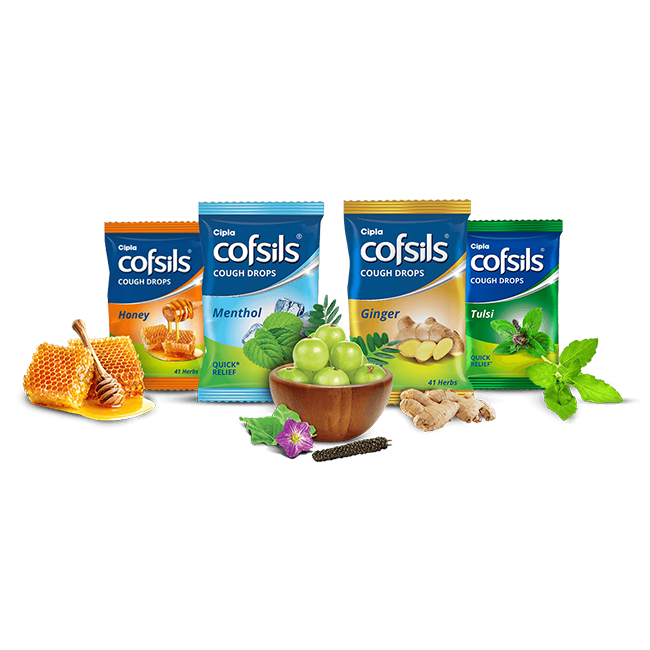 Cofsils Cough Drops contains with The Goodness Of 41 Herbs, & instantly provide quick relief from sore throat. 
